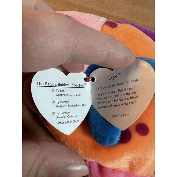 TY Beanie Baby - LIPS the Fish - Picture 5 of 8